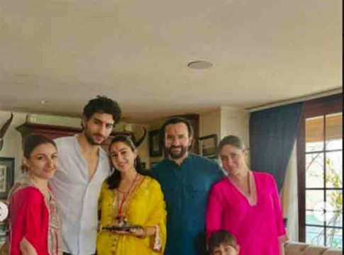 Rakshabandhan: करीनाच्या मांडीवर बसून जेहने साराकडून बांधून घेतली राखी, पटौदी कुटुंबाचे सेलीब्रेशन