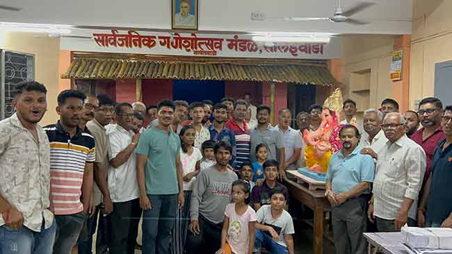 तळकोकणातील पहिल्या सार्वजनिक बाप्पाचे जल्लोषात आगमन; यंदा ११९ वे वर्ष