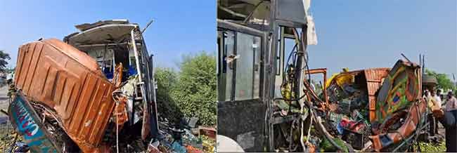 Jalna Accident : भीषण अपघात! जालना-बीड मार्गावर एसटी बस-ट्रकची जोरदार धडक; गाड्यांचा चक्काचूर
