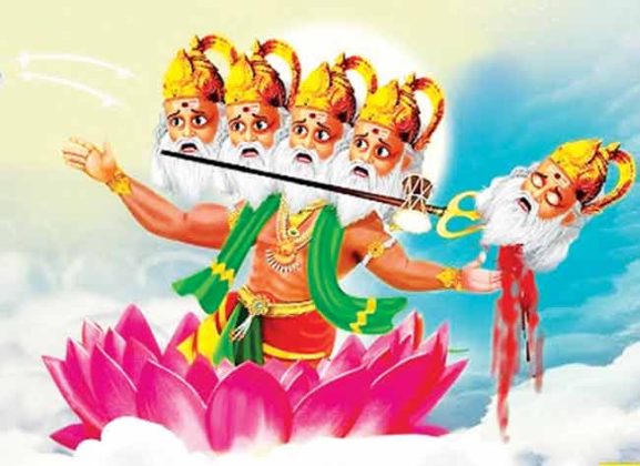 ब्रह्मदेवाच्या पाचव्या शिराची गोष्ट