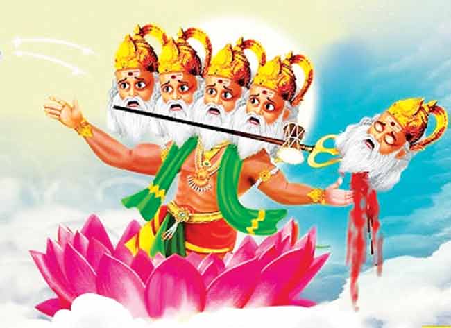ब्रह्मदेवाच्या पाचव्या शिराची गोष्ट
