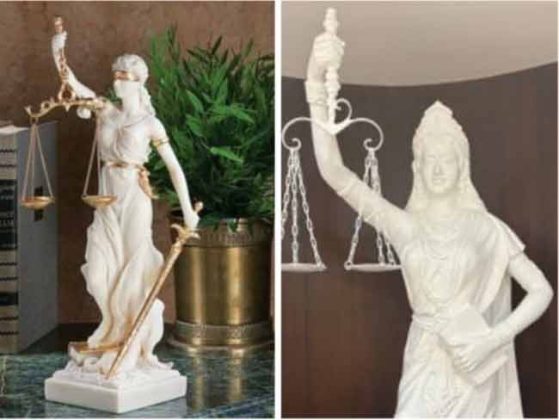 Lady of Justice : न्यायदेवतेच्या हातात तलवारीऐवजी संविधानाचे पुस्तक; डोळ्यावरील पट्टीही हटवली