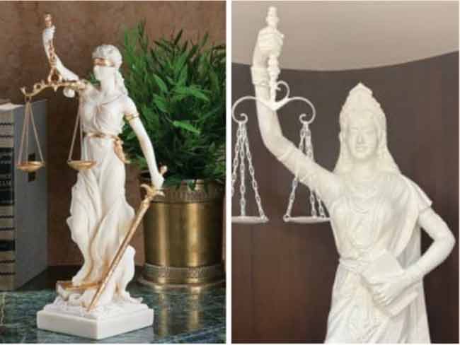 Lady of Justice : न्यायदेवतेच्या हातात तलवारीऐवजी संविधानाचे पुस्तक; डोळ्यावरील पट्टीही हटवली