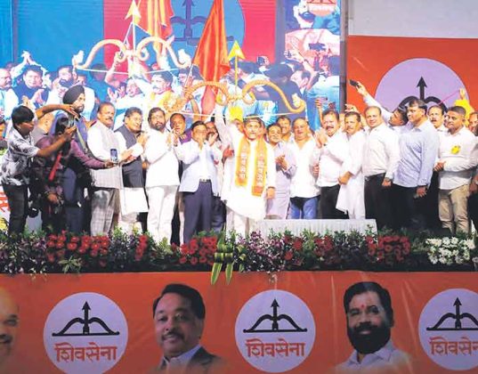 Eknath Shinde : बाळासाहेबांच्या विचारांशी बेईमानी करणाऱ्यांना धडा शिकविण्यासाठीच निलेश राणे शिवसेनेत