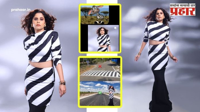 Saie Tamhankar : पुन्हा सईची झेब्रा क्रॉसिंग थीम फोटोशूट चर्चेत!