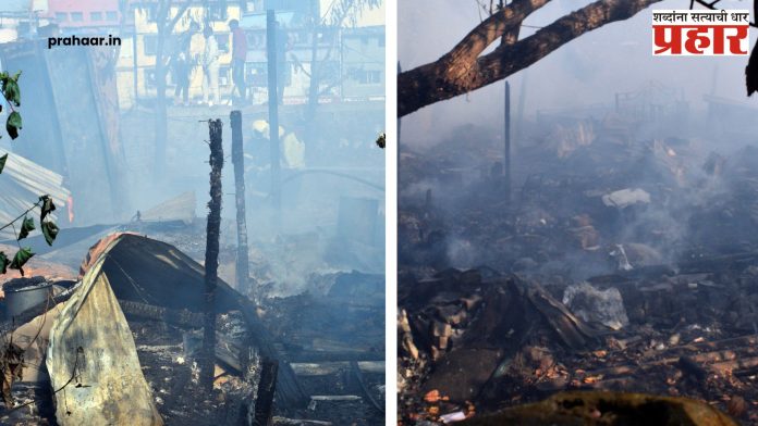 Mumbai Bandra Fire : मुंबईच्या वांद्र्यात भीषण आग, २५ ते ३० झोपड्या जळून खाक