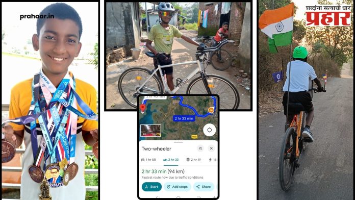 Cycling : १२ वर्षाचा हिरेन गेट वे ऑफ इंडिया येथून सायकलने गाठणार नेरळ...