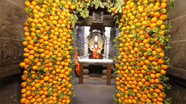 Pandharpur Temple : नववर्षानिमित्त पंढरपुरातील विठ्ठल-रुक्मिणी मंदिरात फळांची आकर्षक सजावट!