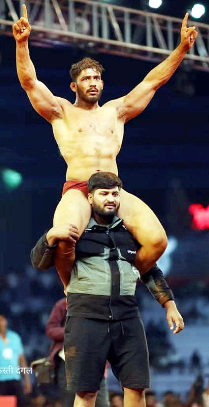 Chandrashekhar Gawli from Dhule wins gold medal in Maharashtra Kesari