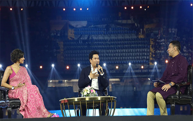 Master Blaster Sachin Tendulkar :  वानखेडेच्या सुवर्ण महोत्सवात सचिनने आवडत्या पदार्थाचा सांगितला गंमतीशीर किस्सा!