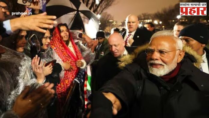 PM Narendra Modi : पंतप्रधान नरेंद्र मोदींचे अमेरिकेत जंगी स्वागत