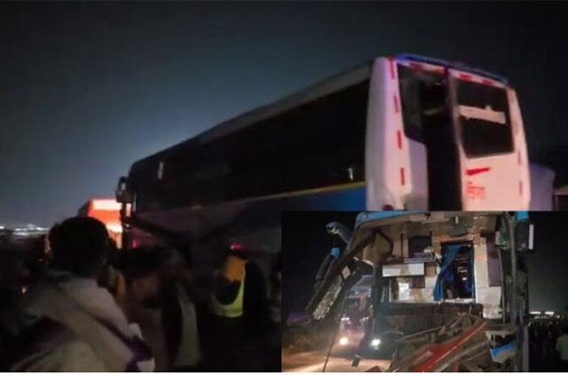 Pune - Nashik Highway Accident : पुणे नाशिक महामार्गावर भीषण अपघात; बसची कंटेनरला धडक