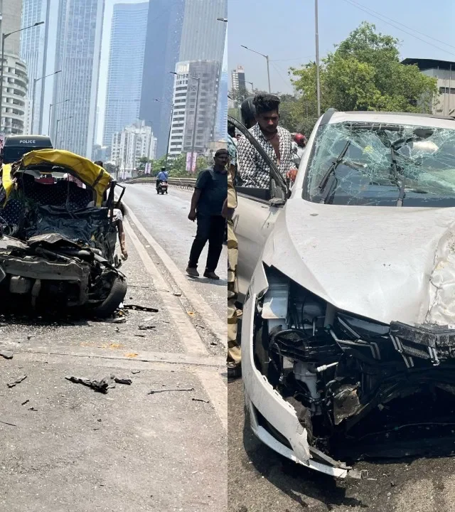 Mumbai Accident : मुंबईत दोन कारची समोरासमोर टक्कर, दोघांचा मृत्यू