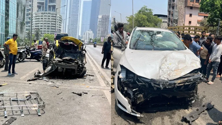Mumbai Accident : मुंबईत दोन कारची समोरासमोर टक्कर, दोघांचा मृत्यू