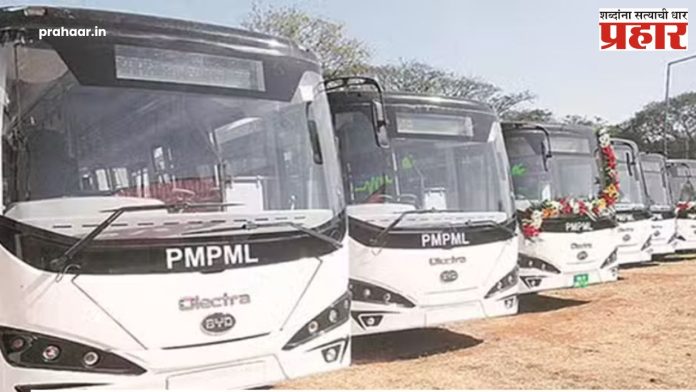 Pune : पीएमपीतून प्रवास करताना आता थांब्याची माहिती कळणार