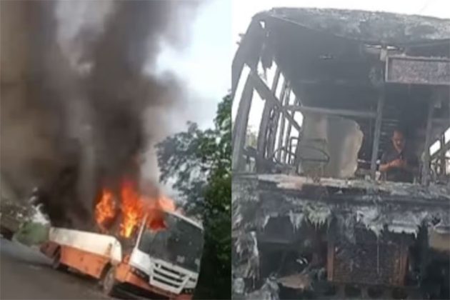 Akola ST Bus : अकोल्यात धावती एसटी बस आगीच्या भक्ष्यस्थानी