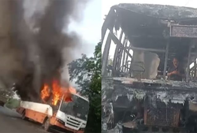 Akola ST Bus : अकोल्यात धावती एसटी बस आगीच्या भक्ष्यस्थानी
