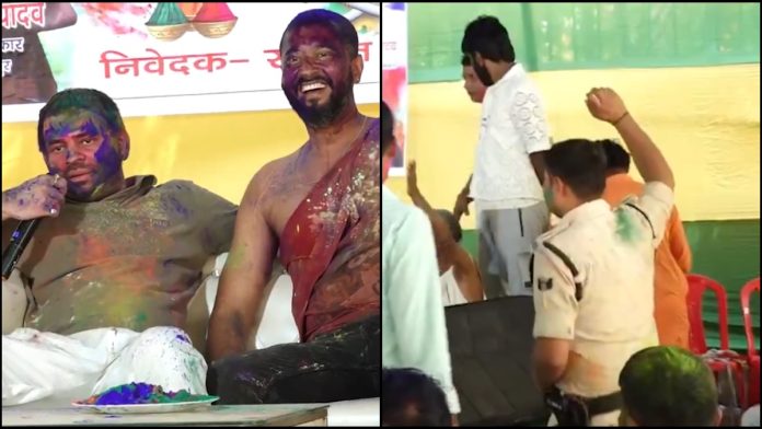 Thumka Lagao Or Get Suspended : 'नाच नाही निलंबन करतो', बेधुंद नेत्याने पोलिसाला सुनावले