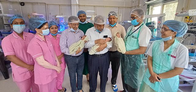 सिव्हिल रुग्णालयातील प्रसूतिगृहात तीळ बाळं जन्मली!