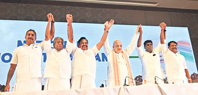 BJP-AIADMK alliance challenges Stalin