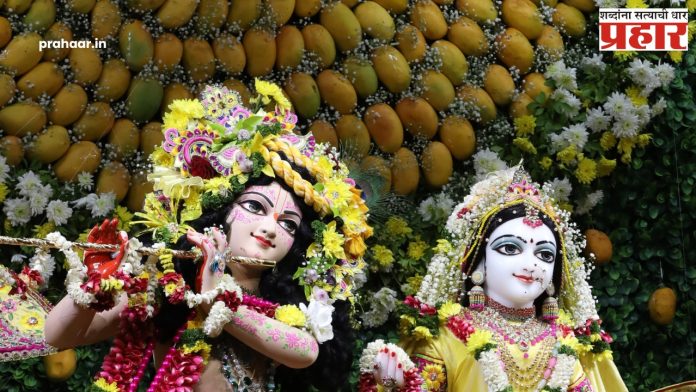 अक्षय्य तृतीयानिमित्त इस्कॉन मंदिरामध्ये आंब्याची आरास