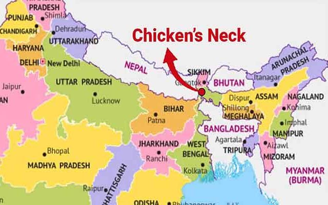 चीनच्या संभाव्य अभद्र छायेत चिकन नेक?