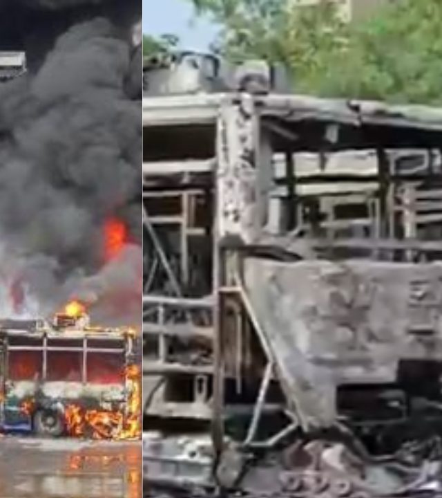 Ghansoli Bus Fire : घणसोलीत बस डेपोला आग; नवी मुंबई पालिकेच्या तीन बस जळून खाक!