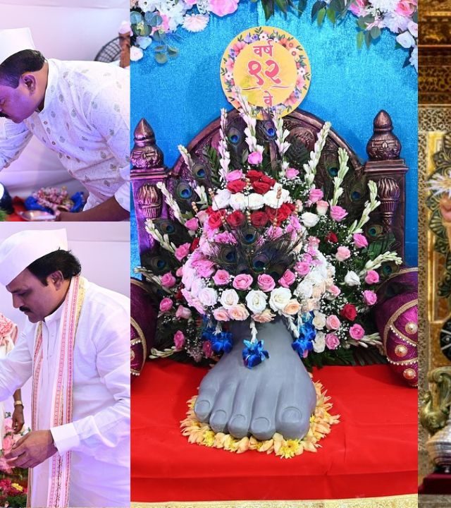 Lalbaugcha Raja 2025 : 'लालबागच्या राजाचा विजय असो', लालबागच्या राजाचा पाद्य पूजन सोहळा थाटात संपन्न!