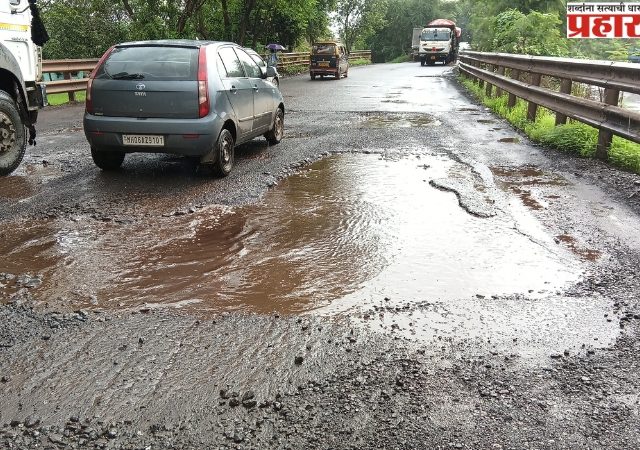 अलिबाग-वडखळ महामार्गावर खड्डेच खड्डे; लोकप्रतिनिधींसह अधिकाऱ्यांचे दुर्लक्ष