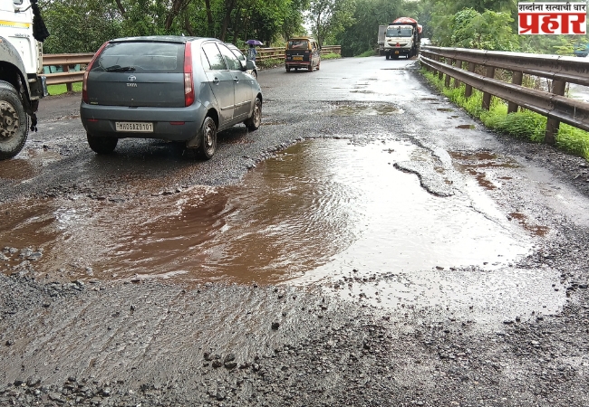 अलिबाग-वडखळ महामार्गावर खड्डेच खड्डे; लोकप्रतिनिधींसह अधिकाऱ्यांचे दुर्लक्ष
