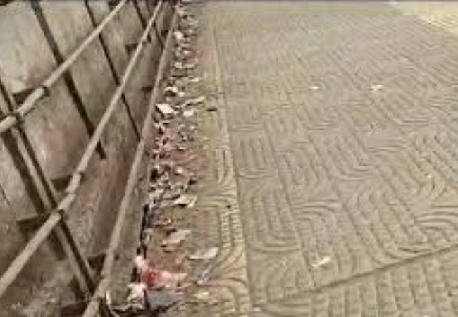 कल्याणच्या स्कायवॉकवर घाणीचे साम्राज्य