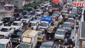 Mumbai Traffic Alert : पावसामुळे वाहतूक कोंडी! वाहनांच्या लांबच लांब रांगा, मुंबईकरांनो घराबाहेर पडण्यापूर्वी ही बातमी वाचा