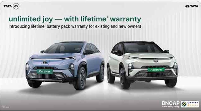 Tata Motors EV: टाटा मोटर्सतर्फे कर्व्ह.इव्ही आणि नेक्सॉन.इव्हीसाठी आजीवन बॅटरी वॉरंटी