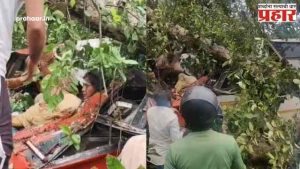Barabanki : बाराबंकीत चालत्या बसवर झाड कोसळलं; ५ जणांचा मृत्यू, अडकलेल्या महिलेचा संताप