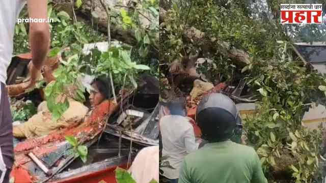 Barabanki : बाराबंकीत चालत्या बसवर झाड कोसळलं; ५ जणांचा मृत्यू, अडकलेल्या महिलेचा संताप