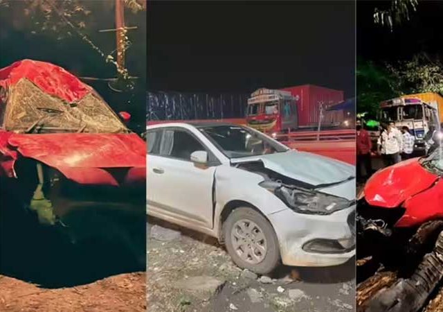पुण्यातील दौंडमध्ये दोन गाड्यांची समोरासमोर धडक, झाला भीषण अपघात