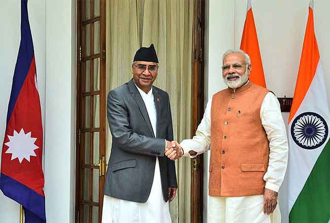 नेपाळच्या पंतप्रधानांना  भारत दौऱ्याचे निमंत्रण
