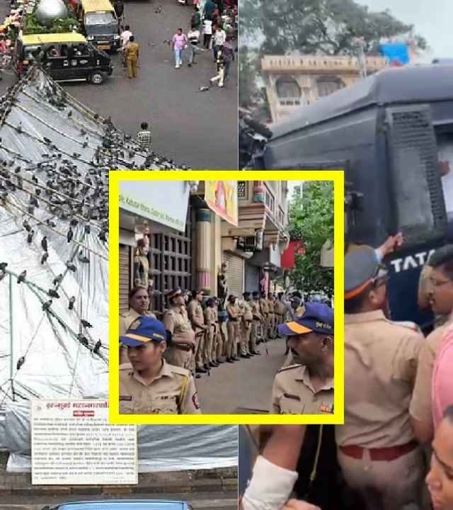 Dadar Kabutar Khana : कबुतरखाना वाद तापला; मराठी कार्यकर्त्यांची पोलिसांकडून धरपकड