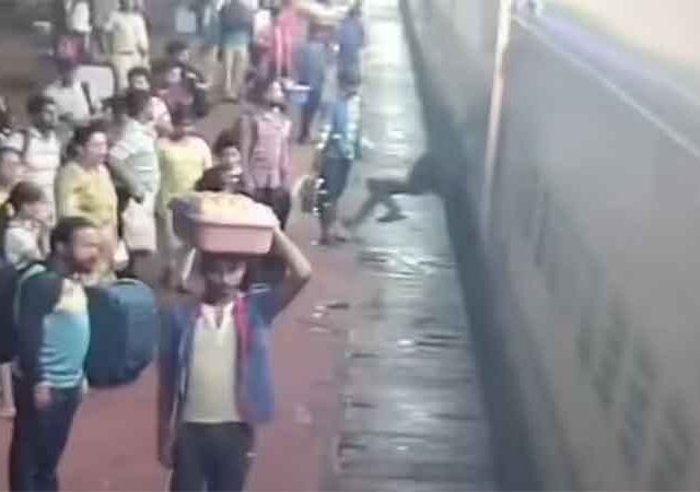 रत्नागिरी रेल्वे स्थानकावरील धक्कादायक व्हिडीओ, तरुणाला भोवली अतिघाई