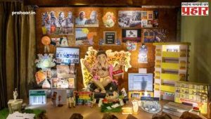 Ganeshotsav 2025 : महाराष्ट्रात राहायचं तर मराठी शिकायचं! मराठी अस्मितेसाठी गणेशोत्सवात देखावा- १०५ हुतात्म्यांच्या बलिदानाची आठवण