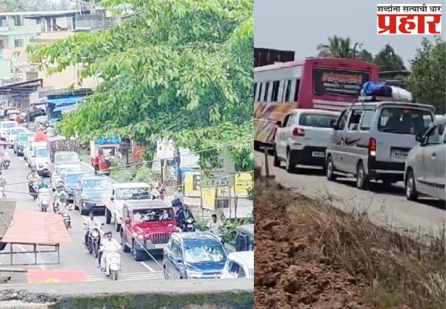 माणगावमध्ये वाहतूककोंडी, ठिकठिकाणी पोलिस तैनात
