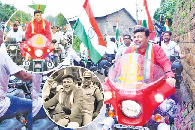 कायदा मोडत आमदारानेच केला स्टंट!