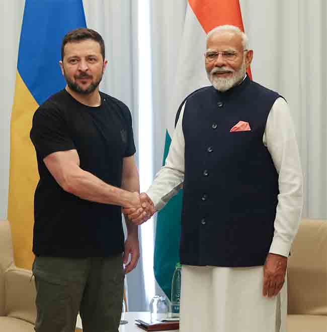 पंतप्रधान मोदी आणि युक्रेनचे राष्ट्राध्यक्ष झेलेन्स्की यांच्यात चर्चा, परस्पर सहकार्य वाढवण्यावर भर