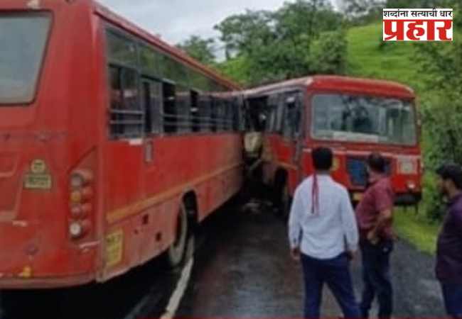 Accident News: किल्ले रायगडाच्या पायथ्याशी एस. टी. बसेसची भीषण धडक, दोन चालकांसह ९ प्रवासी जखमी