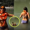 woman bikini dip in ganga river video viral : पवित्र गंगेत बिकिनी'! परदेशी महिलेचा व्हिडिओ व्हायरल, ऋषिकेशमध्ये सांस्कृतिक मर्यादेवरून सोशल मीडियावर 'वादाची ठिणगी'