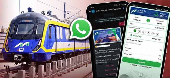 WhatsApp ticketing for Mumbai Metro
