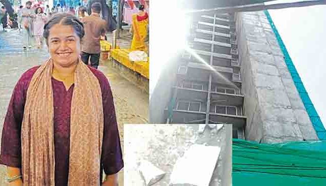 इमारतीवरून वीट कोसळून तरुणीचा मृत्यू