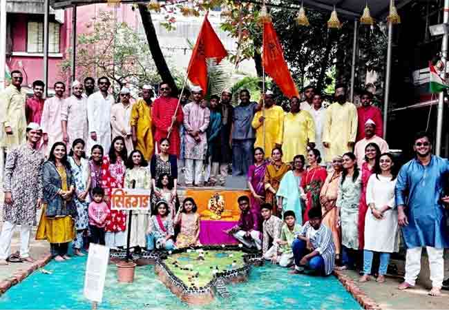 जे.जे.हॉस्पिटलमधील कर्मचाऱ्यांच्या मुलांनी साकारला किल्ला