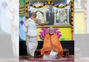 पंतप्रधान मोदींनी आंध्रतील मंदिरात केली पूजा