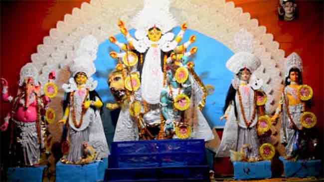 शहरातील पंधराशे दुर्गामूर्तींचे कृत्रिम तलावात विसर्जन